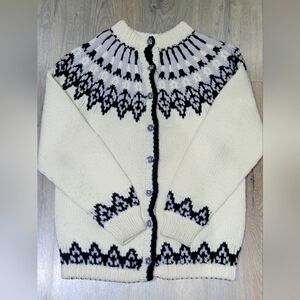Fair Aisle Cardigan Wool Sweater